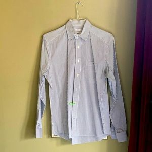 Lacoste Black & White Striped Modern Fit Shirt